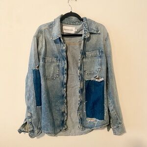 Calvin Klein Jeans Light Blue Denim Jacket- vintage worn look